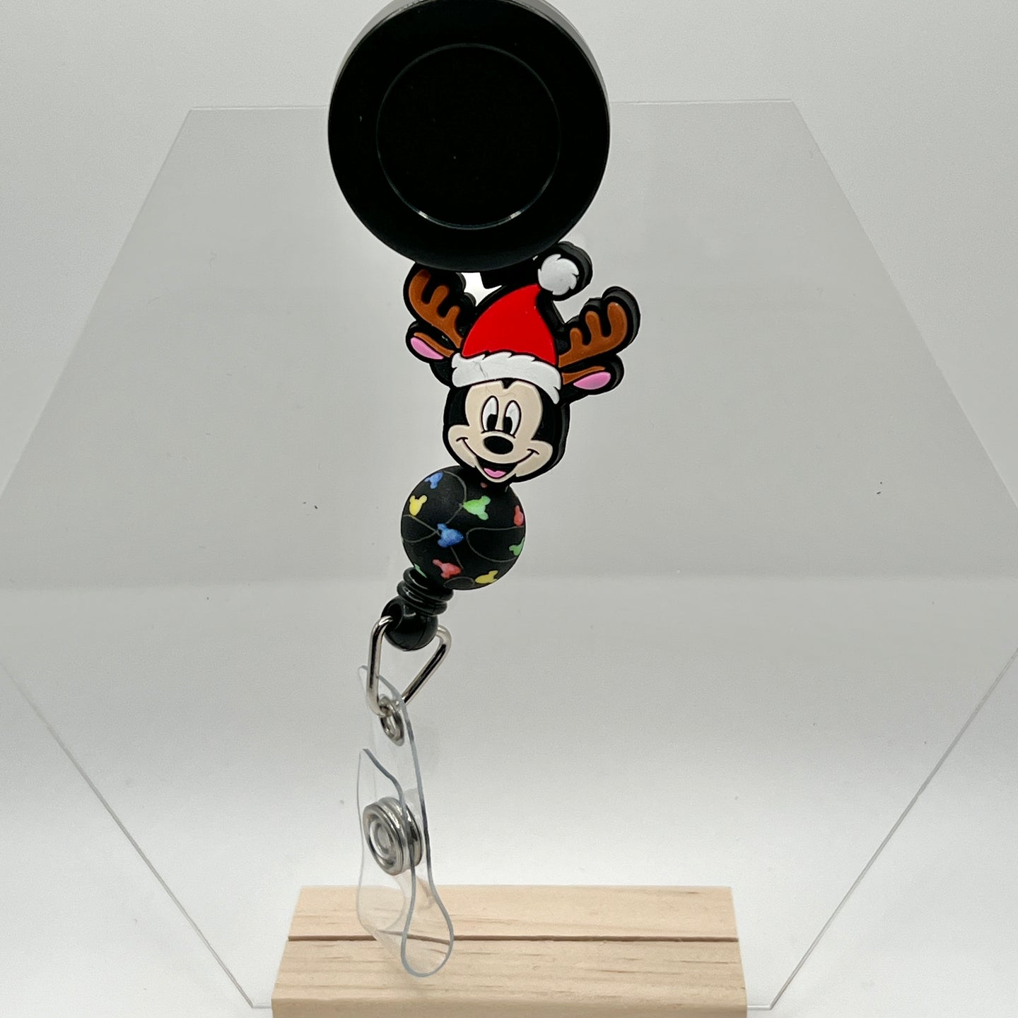 Mouse w/Antlers Badge Reel